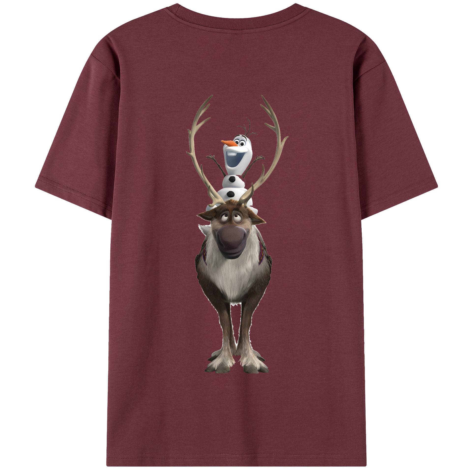 （画像用） アナと雪の女王 アンナ エルサ Frozen Anna Elsa 綿100％半袖Tシャツ（背面プリント）